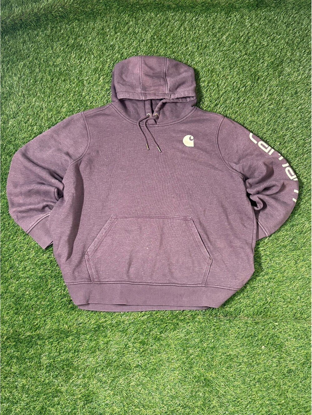 Carhartt Hoodie Relaxed Fit Purple 100% Cotton Mens Size XXL